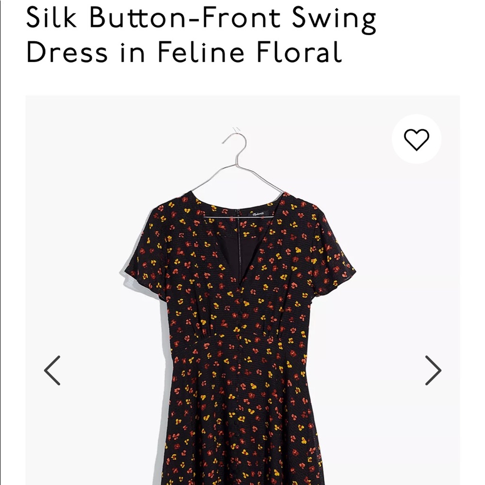 Madewell Button Front Swing Dress in Feline Floral Size 0 (WORN ONCE) - Picture 2 of 4